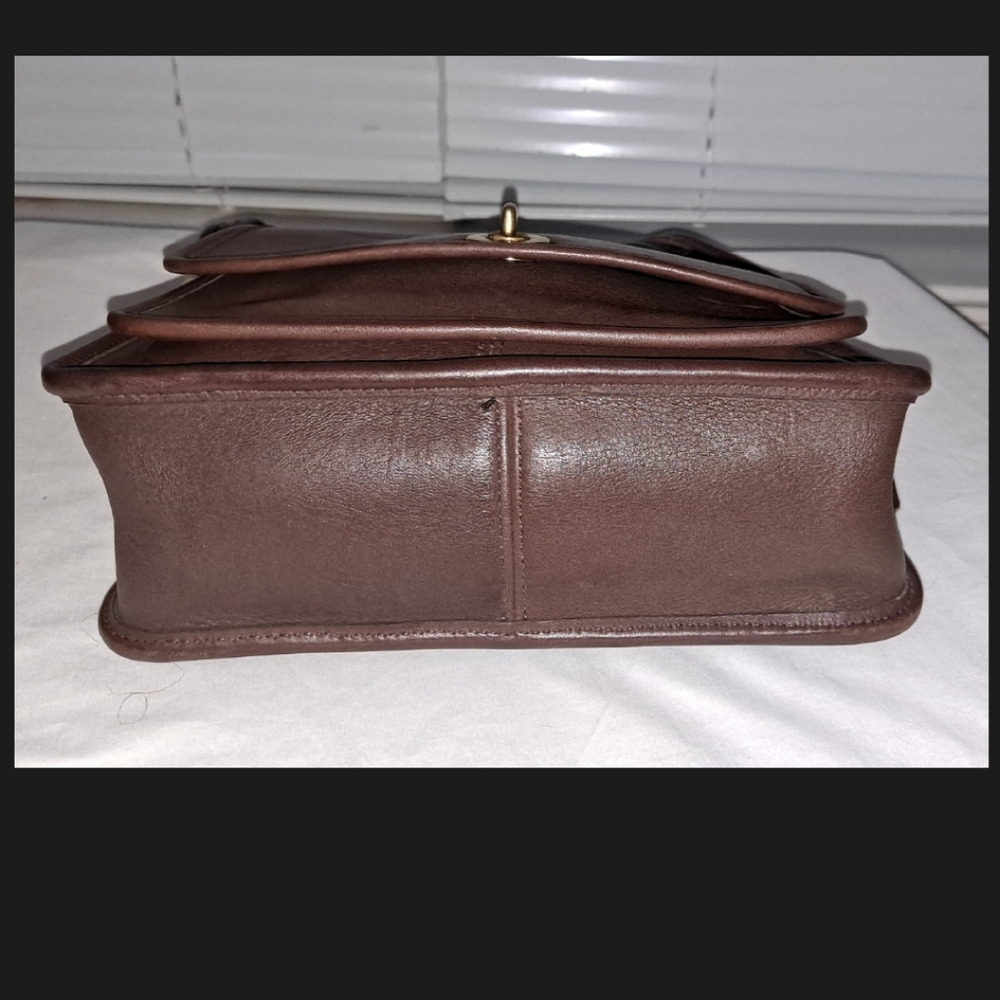 Coach Rambler Brown Leather Shoulder Handbag 9061 - Picture 4 of 8